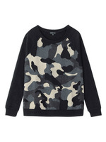 [S]カモフラ切り替えニット/チャコールグレー(514)