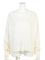 [Salon de Balcony]チュールレースドッキングニット/GRY