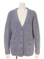 moco moco’パウダー’カラフルネップカーディガン/NVY