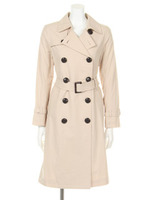 【Bonica Studio】ロングトレンチコート/ネイビー