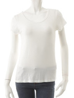 【Edit Sheen】Uネックベーシック半袖Tシャツ/ホワイト