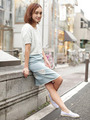 【KiiRA】DAMAGE DENIM OP/D.BLUE