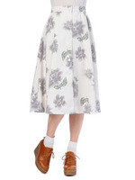 【LIZLISA】大花ロングスカート/ネイビー