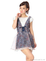 【LIZ　LISA】メッセージチェックジャンスカ/ブルー