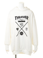 【MEN｀S LIKE】THRASHERコラボパーカー/グレー