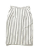 【NUMBER　STANDARD】ストライプスカート/ホワイト