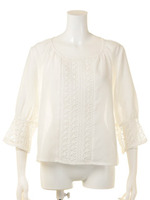 【mystic】レース切替ブラウス/OFF