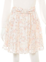 【美人百花3月号掲載】シアーチェックパフローズスカート/レッド