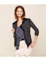 アシンメトリージップライダースジャケット/ブラック(119)