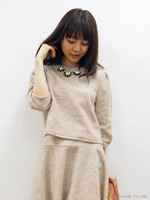 アンゴラウールシャギープルオーバー/ベージュ