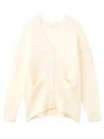 ウールボアニットカーディガン/ベージュ(052)