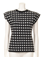 ウィンドーチェックトップス/BLK