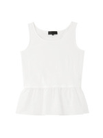 オーガンジー切り替えタンクトップ/ホワイト(003)