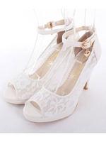 オープントゥパンプス/ライトグリーン