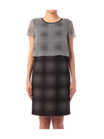 オプティカルチェックワンピース/ブラック(119)