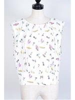 オリジナルモチーフ柄TOPS/ピンクベース