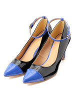 カラーポインテッドパンプス/ブラック(119)