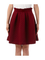 キルティングスカート/ワインレッド(063)