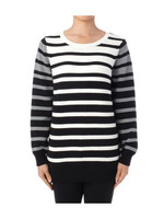 コットンボーダープルオーバー/ブラック(319)