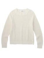 コットンワッフル編みニットプルオーバー/ネイビー(093)