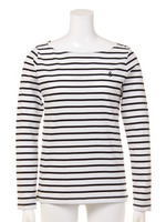 コットン天竺ボーダー/ネイビー