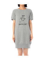 コラボプリント(BANQUET)裏毛ワンピース/グレー系(012)