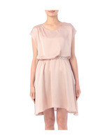 サテンビジューワンピース/ネイビー(093)