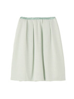 サテン切り替えコードレーンフレアスカート/レッド(362)