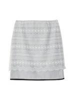 シースルーレースかさねスカート/ブラック(319)