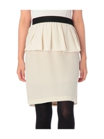 シルクデシン ペプラムスカート/白系(503)