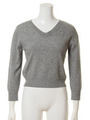 シンプルVネックニット/GRY