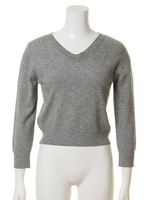 シンプルVネックニット/GRY