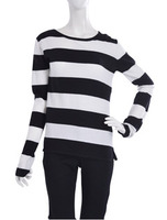 シンプルボーダーニット/ホワイト