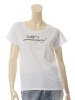 スイスコットンプリントTシャツ/NAVY