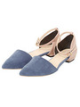 スウェードセパレートフラットシューズ/ブルー