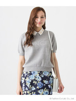 スウェット風ロゴプルオーバー/グレー