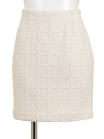 スクエアジャガードミニSK/ライトブルー