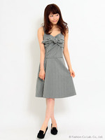 ストライプセットアップ/ネイビー