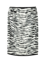 ゼブラ柄トリムタイトスカート/ラズベリーピンク(173)