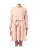 タックプリーツ切り替えワンピース/ブルー系(090)