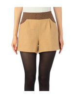 チェックショートパンツ/ベージュ系(252)