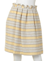 ツィードスカート/イエロー