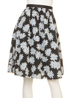 デシンマーガレット柄Pt/ブラック