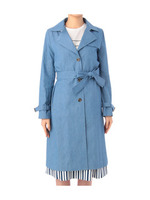 デニムトレンチ風コート/ネイビー(093)