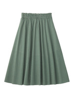 ドット柄ミモレ丈スカート/ネイビー(193)