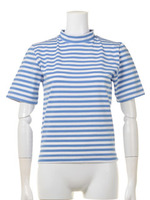 ハイネックリラックスT/S/アイスブルー