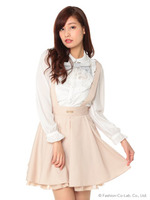 バックフリルサスペンダー付スカート/コン