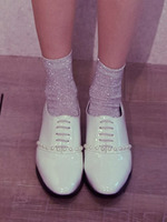 パール・オックスフォードシューズ/ブラック