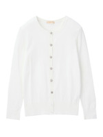 ビジューコットンカーディガン/ホワイト(001)