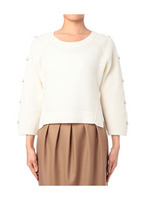 ビジューニットプルオーバー/ホワイト(004)